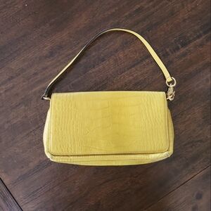 Kate Spade Yellow Crocodile Small Purse/Clutch